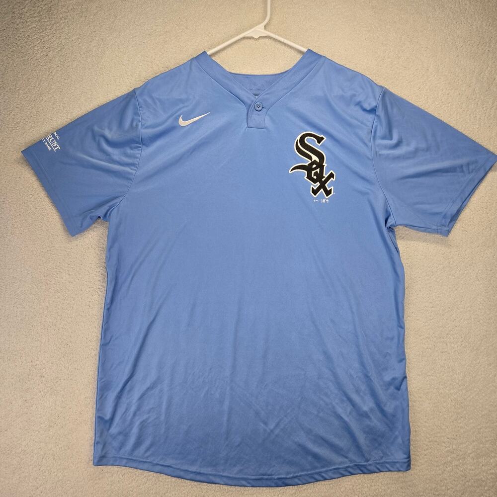 Chicago White Sox Nike Jersey Mens XX-Large Pull Over Blue Heat Transfer Logo